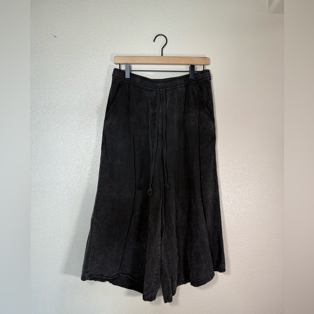 Anthropologie Saturday Sunday Eudora Cropped Wide-Leg Pants Medium Petite B6 - Picture 4 of 12